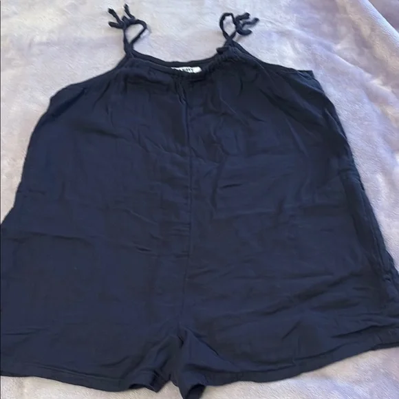 Old Navy Dark Blue Tie-Strap Romper - Picture 1 of 6